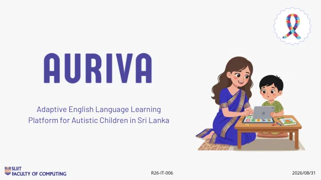Title slide of Progress Presentation 2 showing a teacher helping a child learn on a tablet