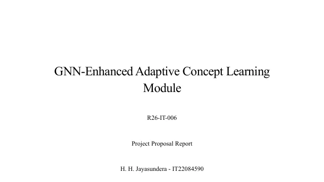 Cover of the Concept Learning proposal report