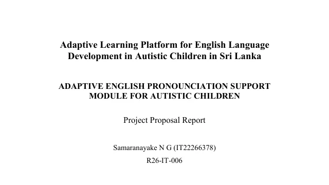 Cover of the Pronunciation proposal report